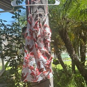 14th & Union Red and White Floral Blouse